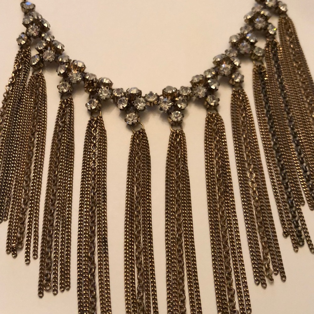 Gold tassel necklace